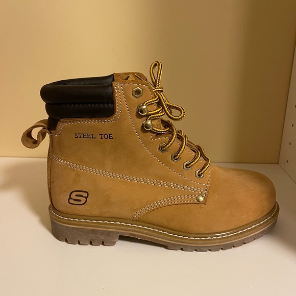 Skechers Shoes - Skechers Tan Steel Toe Boots